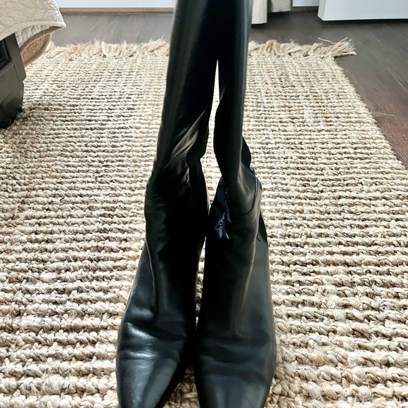 Claiborne FLEX Leather Stretch Tall Black Boots, 10 - Picture 2 of 5